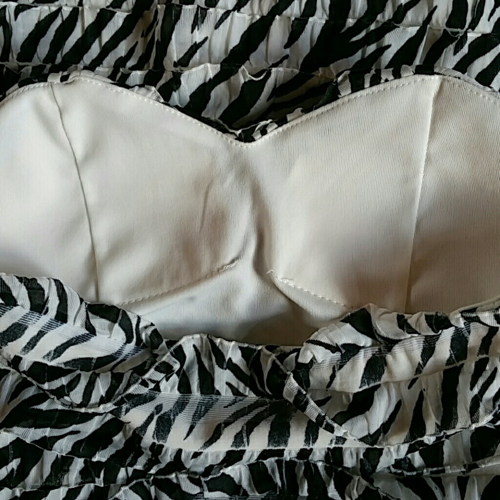 Charlotte Russe Zebra Print Strapless Dress - Picture 4 of 4